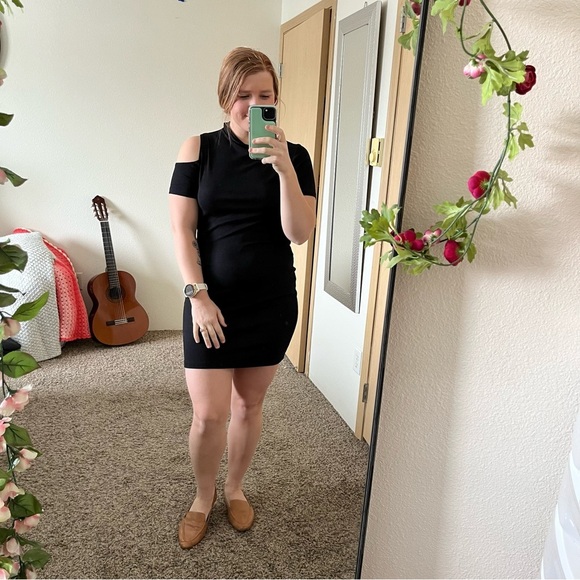 NWT LNA Clothing Zuki Rib Dress in Black Size Large - Picture 5 of 8